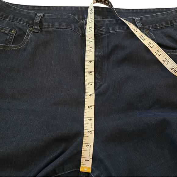 Lane Bryant Dark Wash Embellished Pockets Bootcut Flare Jeans Plus‎ Size 22 - Picture 5 of 11